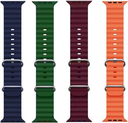 PUNAK Ocean Smart Watch Strap Belt for Ultra Watch 49 mm, Series 8 / 7 45 mm, Series 6 / 5 / 4 44 mm, Series 3 / 2 / 1 42 mm, T800 Ultra, Watch 8 Ultra, i8 Pro Max, W26, T800. Smart Watch Strap