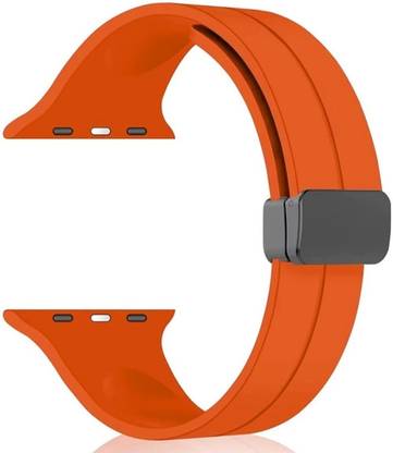 PUNAK Silicon Magnetic Smart Watch Strap Belt for Ultra Watch 49 mm, Series 8 / 7 45 mm, Series 6 / 5 / 4 44 mm, Series 3 / 2 / 1 42 mm, T800 Ultra, Watch 8 Ultra, i8 Pro Max, W26, T800. Smart Watch Strap