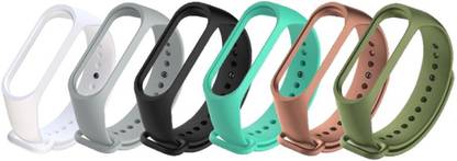 TECHWIND Smart Band Strap For MI BAND M4 & M3 (Not For M2) Set of 6 Pcs Smart Band Strap