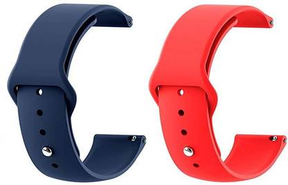 PUNAK 22MM Silicon Smartwatch Band Straps Pack of 2 Smart Watch Strap