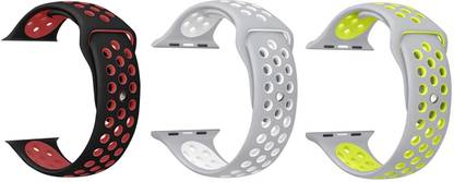 BLACK LOVIES 42 / 44 MM HOLE SPORT SILICON STRAP, SMARTWATCH BELT Smart Watch Strap