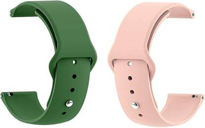 PUNAK 20MM Silicon Smartwatch Band Strap Pack of 2 Smart Watch Strap