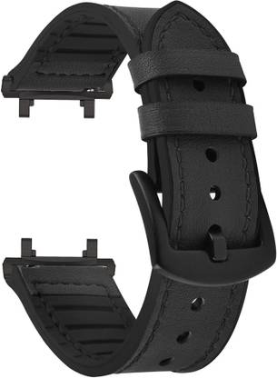 CellFAther Leather Silicone Straps for Amazfit Active Edge A2212 | Amazfit T Rex 2 Premium Bands Smart Watch Strap