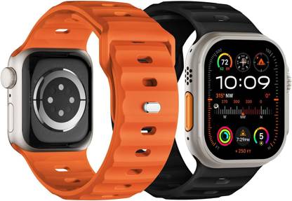 SUITISBEST Apple Watch Ultra 2 / Ultra Rugged Silicone Strap Compitable 49MM, 45MM, 44MM, 42MM Smart Watch Strap