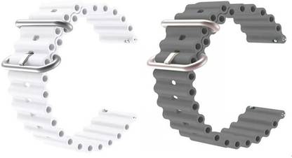 Flipkart SmartBuy 22 MM Ocean Loop Smartwatch Strap Band. Smart Watch Belt Smart Watch Strap (White,Grey) Smart Watch Strap