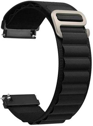 KHR 22mm Nylon Loop Belt for Realme, Noise Colorfit, Fireboltt, Boat for All 22MM Smart Watch Strap