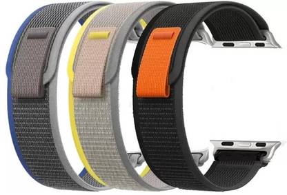 Firetook Velcro Loop Nylon Bands/Straps Compatible with Watch T55/T550 W26, 49mm 45mm 44mm 42mm Men & Women, Adjustable Strap Premium Strap for iWatch Ultra Series SE 8 7 6 5 4 3 2 1 Smart Watch Strap Smart Watch Strap
