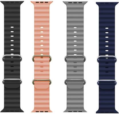 BLACK LOVIES Ocean Smart Watch Strap Belt for Ultra Watch 49 mm, Series 8 / 7 45 mm, Series 6 / 5 / 4 44 mm, Series 3 / 2 / 1 42 mm, T800 Ultra, Watch 8 Ultra, i8 Pro Max, W26, T800 Smart Watch Strap