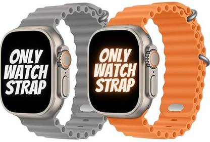 Gadgetzilla Streachable Silicone Ocean Loop Bands / Straps Compatible with iWatch Replacement Straps 49mm 45mm 44mm 42mm pack of 2 Smart Watch Strap