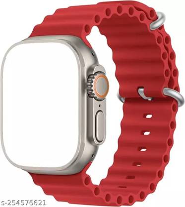 KICKSTORM Soft Silicone Ocean Band Adjustable Loop Sport Breathable Strap Watch Not Included Smart Watch Strap Ultra1/Ultra2/ 9/8/7/6/5/4/3/2/1/SE Compatible For Strap 49mm /45mm/44mm/42mm Smart Watch Strap Smart Watch Strap
