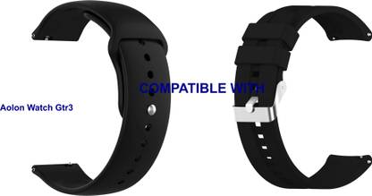 ACM WSM215B22BKBK3859 Pack of 2 Watch Strap Silicone 22mm for Aolon Watch Gtr3 Smartwatch (Black) Smart Watch Strap