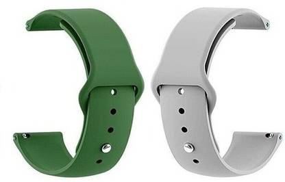 PUNAK 20MM Silicon Smartwatch Band Strap Pack of 2 Smart Watch Strap