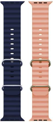 BLACK LOVIES Ocean Smart Watch Strap Belt for Ultra Watch 49 mm, Series 8 / 7 45 mm, Series 6 / 5 / 4 44 mm, Series 3 / 2 / 1 42 mm, T800 Ultra, Watch 8 Ultra, i8 Pro Max, W26, T800 Smart Watch Strap