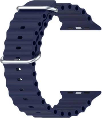 Priavy Ocean Smart Watch Strap Belt for Ultra Watch 49 mm, Series 8 / 7 45 mm, Series 6 / 5 / 4 44 mm, Series 3 42 mm, T800 Ultra, Watch 8 Ultra, i8 Pro Max, W26, T800. Smart Watch Strap(Blue) Smart Watch Strap