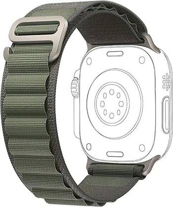 Alpha Electronics Alpine Loop Nylon Bands/Straps Compatible with Watch 49mm 45mm 44mm 42mm Men & Women, Adjustable Strap with Metal G-Hook Premium Strap for iWatch Ultra Series SE 8 7 6 5 4 3 2 1 (Only Alpine Loop Strap for Apple iWatch, Watch NOT Included) Smart Watch Strap Smart Watch Strap