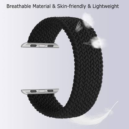 Viraan Braided Solo Loop Compatible with Apple Watchstrap for (MEDIUM SIZE) (38MM/40MM/41MM) for iWatch Series 7 6 5 4 3 2 1,SE(Watch Not Included) Smart Watch Strap