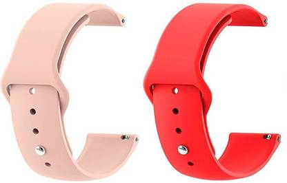 PUNAK 22MM Silicon Smartwatch Band Straps Pack of 2 Smart Watch Strap