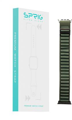 Sprig Liquid Silicon Dual Color Strap for iWatch SE 1 (Large 40MM) Smart Watch Strap