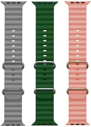 BLACK LOVIES Ocean Smart Watch Strap Belt for Ultra Watch 49 mm, Series 8 / 7 45 mm, Series 6 / 5 / 4 44 mm, Series 3 / 2 / 1 42 mm, T800 Ultra, Watch 8 Ultra, i8 Pro Max, W26, S8 Ultra, Smart Watch Strap
