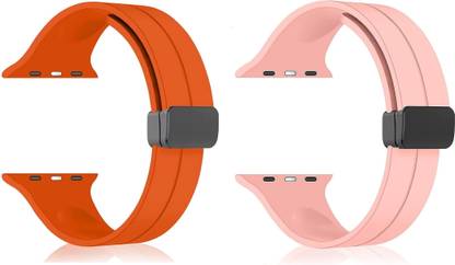 PUNAK Soft Silicon Magnetic Smart Watch Strap Belt for Ultra Watch 49 mm, Series 8 / 7 45 mm, Series 6 / 5 / 4 44 mm, Series 3 / 2 / 1 42 mm, T800 Ultra, Watch 8 Ultra, i8 Pro Max, W26, T800 Smart Watch Strap