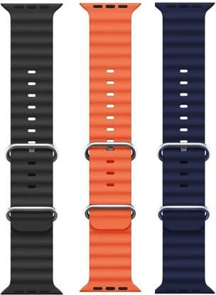 BLACK LOVIES Ocean Smart Watch Strap Belt for Ultra Watch 49 mm, Series 8 / 7 45 mm, Series 6 / 5 / 4 44 mm, Series 3 / 2 / 1 42 mm, T800 Ultra, Watch 8 Ultra, i8 Pro Max, W26, S8 Ultra, Smart Watch Strap