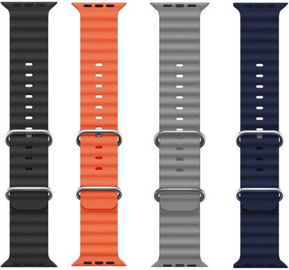 PUNAK Ocean Smart Watch Strap Belt for Ultra Watch 49 mm, Series 8 / 7 45 mm, Series 6 / 5 / 4 44 mm, Series 3 / 2 / 1 42 mm, T800 Ultra, Watch 8 Ultra, i8 Pro Max, W26, T800. Smart Watch Strap