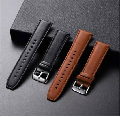 PUNAK 22 MM Genuine Leather Smartwatch Strap Belt Compatible with Realme watch 2 Pro Smart Watch Strap