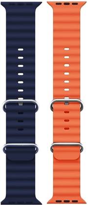 PUNAK Ocean Smart Watch Strap Belt for Ultra Watch 49 mm, Series 8 / 7 45 mm, Series 6 / 5 / 4 44 mm, Series 3 / 2 / 1 42 mm, T800 Ultra, Watch 8 Ultra, i8 Pro Max, W26, T800. Smart Watch Strap