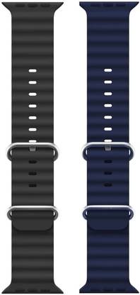 BLACK LOVIES Ocean Smart Watch Strap Belt for Ultra Watch 49 mm, Series 8 / 7 45 mm, Series 6 / 5 / 4 44 mm, Series 3 / 2 / 1 42 mm, T800 Ultra, Watch 8 Ultra, i8 Pro Max, W26, T800 Smart Watch Strap