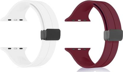 BLACK LOVIES Soft Silicon Magnetic Smart Watch Strap Belt for Ultra Watch 49 mm, Series 8 / 7 45 mm, Series 6 / 5 / 4 44 mm, Series 3 / 2 / 1 42 mm, T800 Ultra, Watch 8 Ultra, i8 Pro Max, W26, T800 Smart Watch Strap