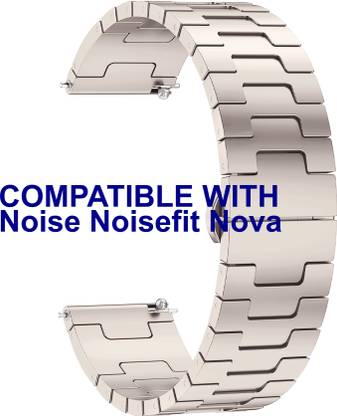 ACM Watch Strap Metal Steel 20mm for Noise Noisefit Nova Smartwatch Starlight M37 Smart Watch Strap