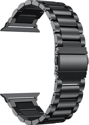 ACM Sliding Watch Strap Metal for Apple Watch Series 4 44mm Smartwatch Black Smart Watch Strap