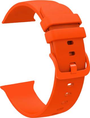 ACM Sliding Watch Strap Silicone Color Hook for Apple Watch Series 5 44mm Smartwatch Belt Band Orange Smart Watch Strap