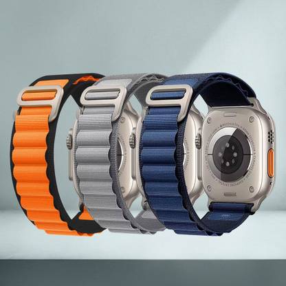 LEEMARA Alpine Loop Nylon Bands/Straps Compatible with Apple Watch Band 49mm 45mm 44/42mm G-Hook Smart Watch Strap for iWatch Ultra Series SE 8 7 6 5 4 3 2 1 (Only Alpine Loop Strap for Apple iWatch, Watch NOT Included) Smart Watch Strap