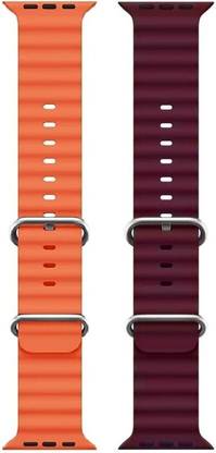 FORTUNATE Soft Breathable Silicone Watch Band Smart Watch Strap Belt for Ultra Watch 49 mm, Series 8 / 7 45 mm, Series 6 / 5 / 4 44 mm, Series 3 / 2 / 1 42 mm, T800 Ultra, Watch 8 Ultra, i8 Pro Max, W26, T800 Smart Watch Strap