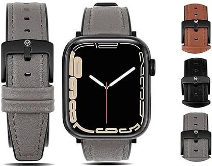 KRZNA Water Resistant Leather Band Supports 42mm to 49mm - Apple Smart Watch Strap