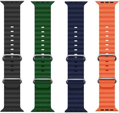 PUNAK Ocean Smart Watch Strap Belt for Ultra Watch 49 mm, Series 8 / 7 45 mm, Series 6 / 5 / 4 44 mm, Series 3 / 2 / 1 42 mm, T800 Ultra, Watch 8 Ultra, i8 Pro Max, W26, T800. Smart Watch Strap