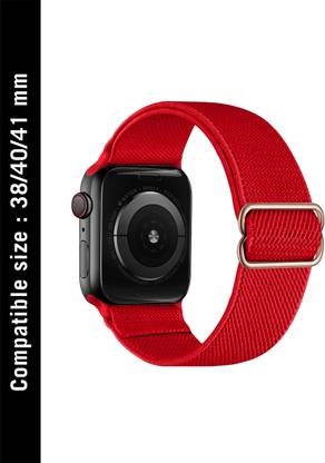 DailyObjects Red Lite Nylon Elastic Apple WatchBand (38/40/41mm) Smart Watch Strap