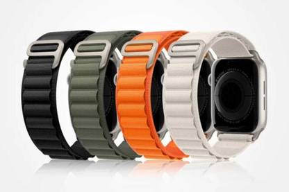 henx Alpine Loop Straps Compatible with Apple iWatch Series 8/7/6/5/4/3/2/1/SE Adjustable Sport Straps for Smartwatch Women Men 42MM/44MM/49MM Only Strap-pack of 4 Smart Watch Strap