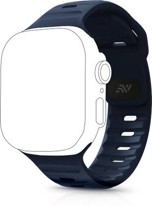 NECESORIES Sports Silicon Rugged Armour Strap Compatible for Apple Watch Bands 42mm 44mm 45mm 46mm 49mm Series for Men and Women Smart Watch Strap