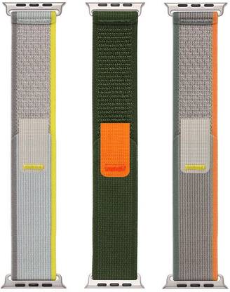 BLACK LOVIES Nylon Trail Loop Smart Watch Strap Belt for Ultra Watch 49 mm, Series 8 / 7 45 mm, Series 6 / 5 / 4 44 mm, Series 3 / 2 / 1 42 mm, T800 Ultra, Watch 8 Ultra, i8 Pro Max, W26, T800 Smart Watch Strap