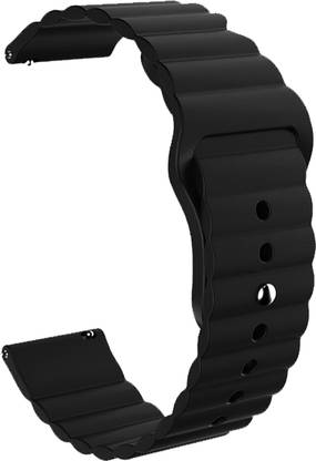 ACM Watch Strap Wave Belt for Boat Enigma Smartwatch Band Black Smart Watch Strap
