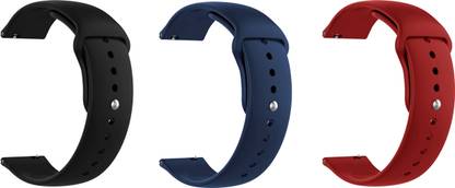ACM Pack of 3 Watch Strap for |Kospet Tank M3 Ultra Smartwatch Black/Blue/Red 3660199 mm Silicone Watch Strap