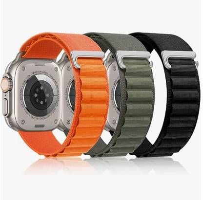 bagsio Alpine Loop Nylon Bands/Straps for iWatch Ultra Series SE 8 7 6 5 4 3 2 1 Smart Watch Strap