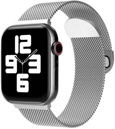 sounce Metal Stainless Steel Bands Compatible with Apple Watch Strap, Loop Magnetic Milanese Mesh Strap for iWatch Series 8 7 6 5 4 3 2 SE [Watch NOT Included] (42MM 44MM 45MM / 49MM Ultra) Smart Watch Strap