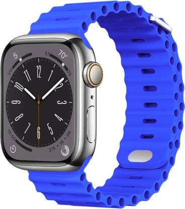 KICKSTORM Soft Silicone Ocean Band Adjustable Loop Sport Breathable Strap Watch Not Included Smart Watch Strap Ultra1/Ultra2/ 9/8/7/6/5/4/3/2/1/SE Compatible For Strap 49mm /45mm/44mm/42mm Smart Watch Strap Smart Watch Strap