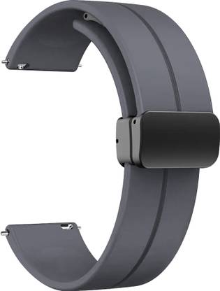 ACM Watch Strap Magnetic Clasp for Fossil Gen 3 Explorist Hr Smartwatch Grey Smart Watch Strap