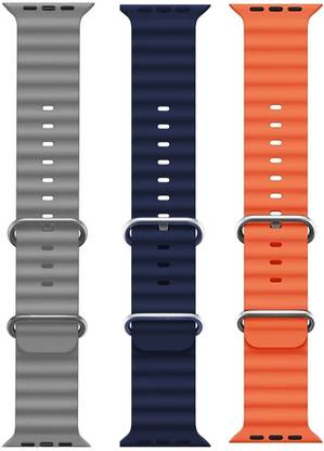 BLACK LOVIES Ocean Smart Watch Strap Belt for Ultra Watch 49 mm, Series 8 / 7 45 mm, Series 6 / 5 / 4 44 mm, Series 3 / 2 / 1 42 mm, T800 Ultra, Watch 8 Ultra, i8 Pro Max, W26, S8 Ultra, Smart Watch Strap