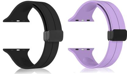 BLACK LOVIES Soft Silicon Magnetic Smart Watch Strap Belt for Ultra Watch 49 mm, Series 8 / 7 45 mm, Series 6 / 5 / 4 44 mm, Series 3 / 2 / 1 42 mm, T800 Ultra, Watch 8 Ultra, i8 Pro Max, W26, T800 Smart Watch Strap