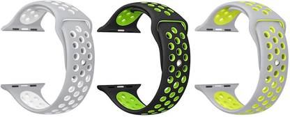 BLACK LOVIES 42 / 44 MM HOLE SPORT SILICON STRAP, SMARTWATCH BELT Smart Watch Strap